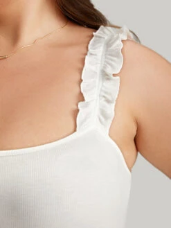 Supersoft Essentials Plain Frill Trim Cami Bodysuit -Bloomchic Shop 422228199 qw