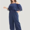 Plain Lace Trim Pocket Cold Shoulder Jumpsuit 2 Plain Lace Trim Pocket Cold Shoulder Jumpsuit -Bloomchic Shop 422970168 yc