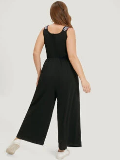 Contrast Trim Pocket Patchwork Cami Jumpsuit 14 Contrast Trim Pocket Patchwork Cami Jumpsuit -Bloomchic Shop 424990245 od