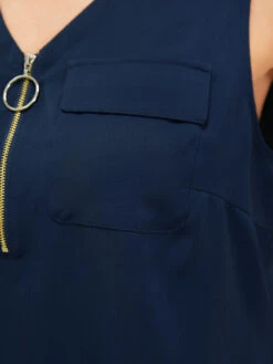 Solid Half Zipper Flap Detail Tank Top 28 Solid Half Zipper Flap Detail Tank Top -Bloomchic Shop 425997739 xi