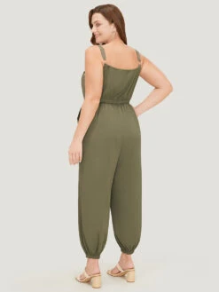 Solid Pocket Zip Up Cami Jumpsuit -Bloomchic Shop 427346157 ul