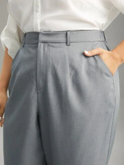 Plain Heather Texture Elastic Waist Pocket Pants 10 Plain Heather Texture Elastic Waist Pocket Pants -Bloomchic Shop 428510732 pp