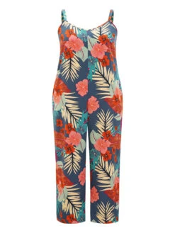 Floral Print Pocket Cami Jumpsuit -Bloomchic Shop 429135525 uw