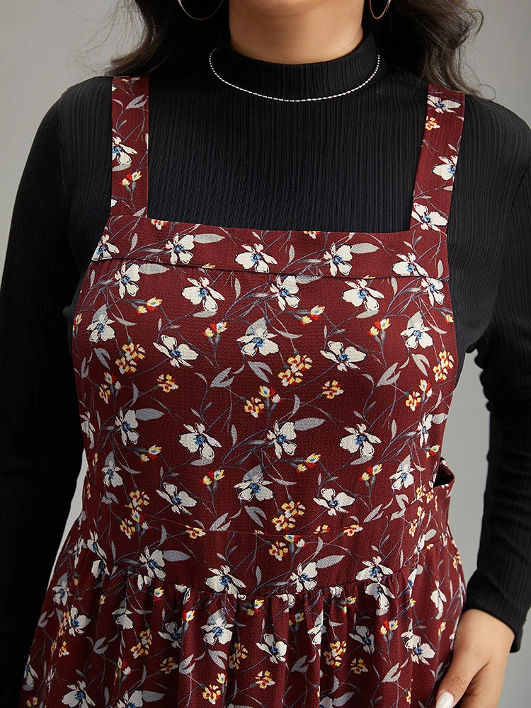 Floral Print Adjustable Straps Elastic Waist Cami Dress 7 Floral Print Adjustable Straps Elastic Waist Cami Dress - Image 5