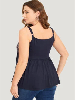 Floral Embroidered Ruffle Hem Cami Top -Bloomchic Shop 44367089 jd