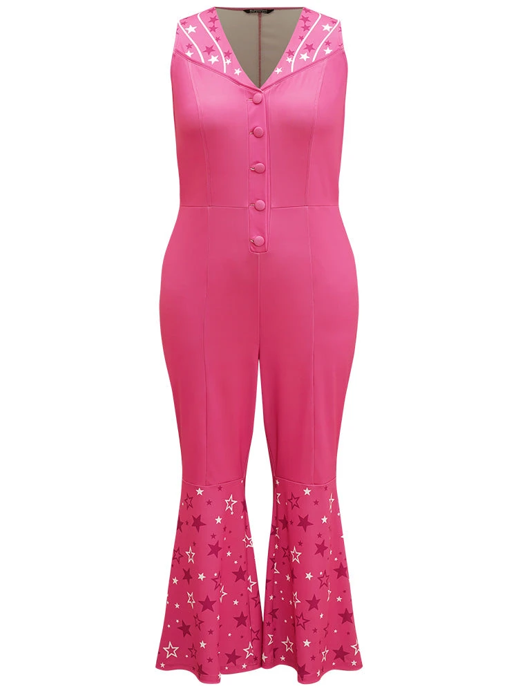 Halloween Star Button Up Bootcut Sleeveless Jumpsuit 11 Halloween Star Button Up Bootcut Sleeveless Jumpsuit - Image 9