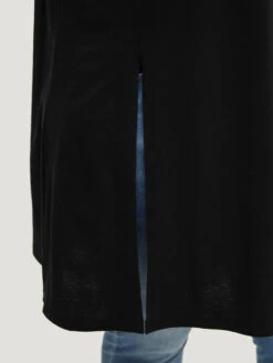 Moon & Letter Print Split Hem T-shirt -Bloomchic Shop 452813653 xi