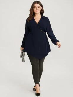 Solid Lantern Sleeve Button Detail Ties Side Wrap Blouse 12 Solid Lantern Sleeve Button Detail Ties Side Wrap Blouse -Bloomchic Shop 454253897 fr 814aa322 a5f1 4a8e ae09 d99e7945c72e