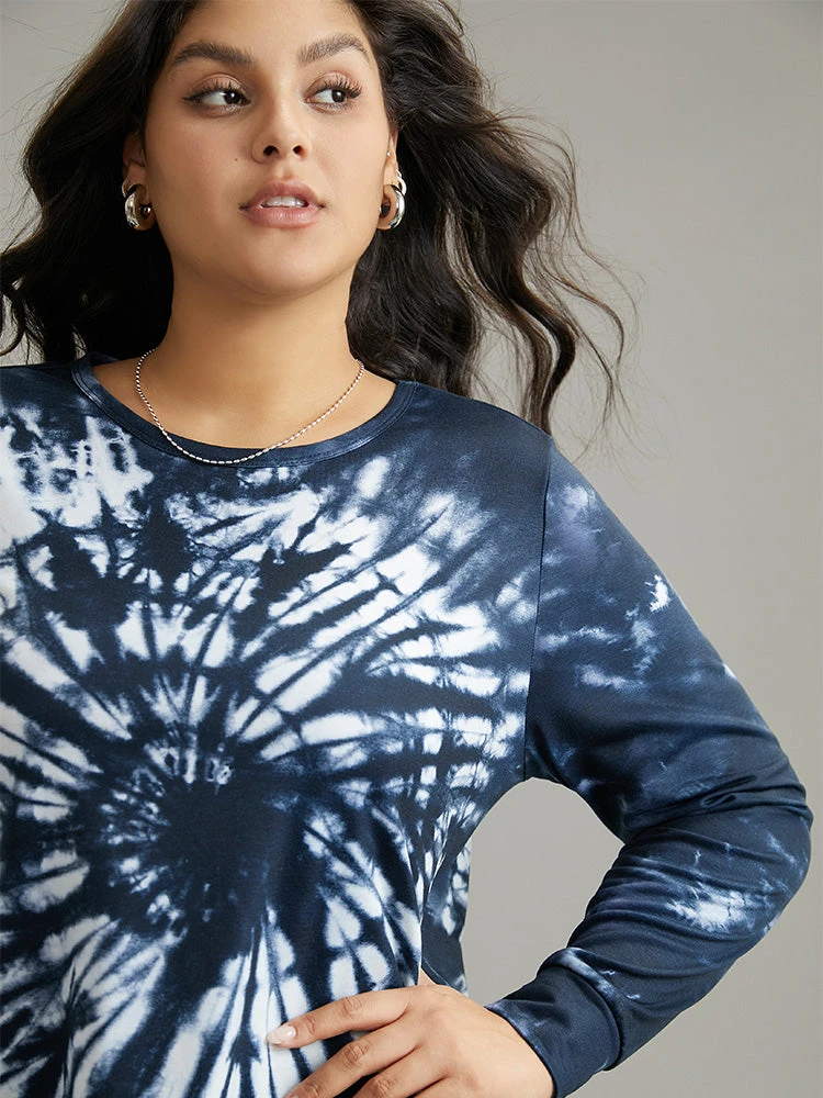 Tie Dye Long Sleeve Crew Neck Sweatshirt 8 Tie Dye Long Sleeve Crew Neck Sweatshirt - Image 6