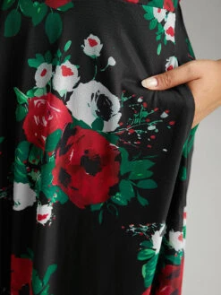 Floral Mesh Patchwork Elastic Waist Dress -Bloomchic Shop 455398705 vj 57adef14 ac7d 4218 b571 33767b9bc03b