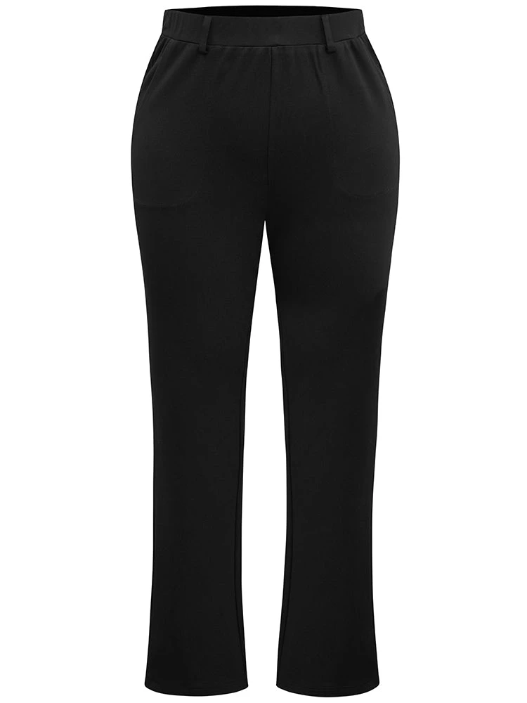 Solid Very Stretchy High Rise Bootcut Thick Pants 8 Solid Very Stretchy High Rise Bootcut Thick Pants - Image 6