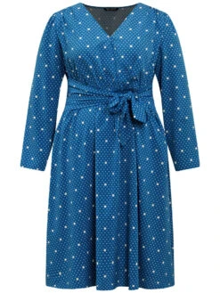 Polka Dot Pocket Elastic Waist Ties Dress -Bloomchic Shop 469724381 gq 1c5b43b9 0e95 4286 b116 136ee0945367