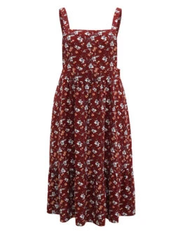 Floral Print Adjustable Straps Elastic Waist Cami Dress 15 Floral Print Adjustable Straps Elastic Waist Cami Dress -Bloomchic Shop 477728218 ek