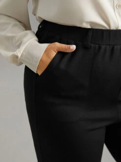 Solid Very Stretchy High Rise Bootcut Thick Pants 12 Solid Very Stretchy High Rise Bootcut Thick Pants -Bloomchic Shop 480018370 sg