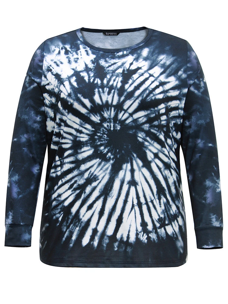 Tie Dye Long Sleeve Crew Neck Sweatshirt 9 Tie Dye Long Sleeve Crew Neck Sweatshirt - Image 7