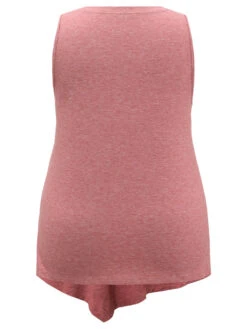Plain Asymmetrical Hem Button Detail Tank Top -Bloomchic Shop 484505554 pb