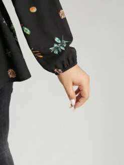 Christmas Elastic Waist Belted Wrap Blouse 17 Christmas Elastic Waist Belted Wrap Blouse -Bloomchic Shop 487507857 yr