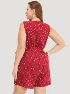 Polka Dot V Neck Pocket Sleeveless Belted Romper -Bloomchic Shop 488903959 fs d80ed8f1 ef80 4c55 8364 fdaa280f2bd3