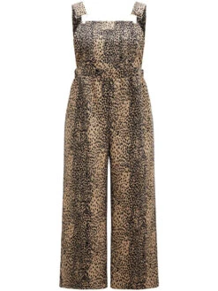 Leopard Adjustable Straps Patched Pocket Jumpsuit -Bloomchic Shop 489939148 ge