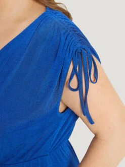 Solid Pocket Drawstring Surplice Neck Tank Jumpsuit -Bloomchic Shop 493128477 gd