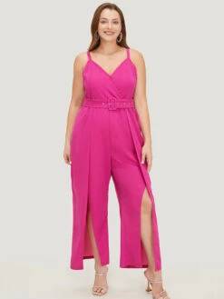 Plain Pocket Wrap Buckle Belt Jumpsuit -Bloomchic Shop 497252575 ag b761a9f1 092d 437e 8b09 ba60524d5875