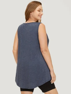 Sun Print High Low Hem Tank Top 16 Sun Print High Low Hem Tank Top -Bloomchic Shop 497957947 dj