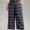 Plaid Pocket Eyelet Belted Straight Leg Pants -Bloomchic Shop 501015812 yz e93d6116 6fc6 42c3 b3c8 6b5acb1d55d4