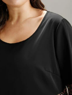 Ditsy Floral Patchwork Tiered Flutter Sleeve Blouse -Bloomchic Shop 505259864 ul 065bdb32 7a3d 42a9 b2f9 3e379cf21234