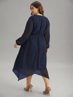 Plain Textured V Neck Hanky Hem Dress 27 Plain Textured V Neck Hanky Hem Dress -Bloomchic Shop 506799717 vk 3d31490f 5f37 48d2 8690 3c1092c4d695