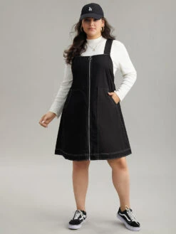 Twill O Ring Zipper Pocket Spaghetti Strap Dress -Bloomchic Shop 507540181 kc 9175485b 6a0d 4379 9bf8 a633218efba8