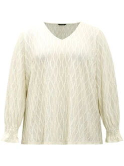 V Neck Solid Textured Shirred Blouse 19 V Neck Solid Textured Shirred Blouse -Bloomchic Shop 5194453 rs 7a9fffe7 2f5c 4ac0 9e84 1202cbd125b7