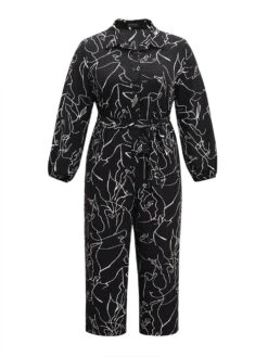 Halloween Art & Design Belted Pocket Jumpsuit -Bloomchic Shop 520356562 ra