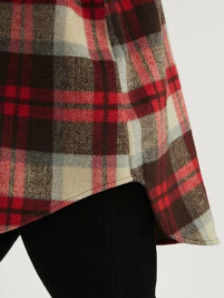 Plaid Button Up High Low Hem Blouse -Bloomchic Shop 529171967 ba