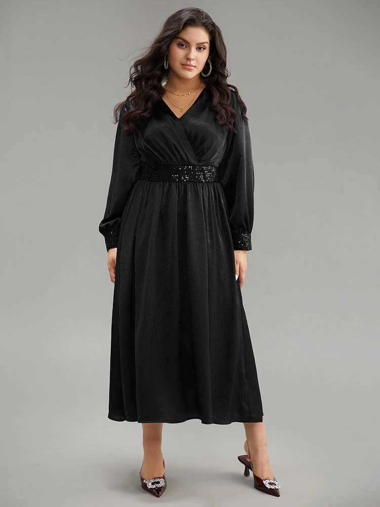 Plain Sequin Patchwork Texture Dress 11 Plain Sequin Patchwork Texture Dress - Image 10