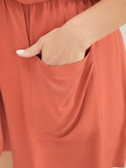 Solid Pocket Button Up Belted Knotted Front Romper -Bloomchic Shop 531437191 gu