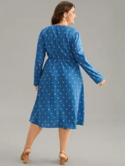 Polka Dot Pocket Elastic Waist Ties Dress -Bloomchic Shop 531487646 nx 6f02a193 1992 4827 8d4c 6e1988820403