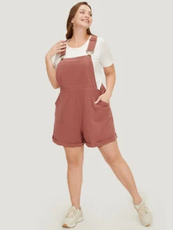 Plain Pocket Button Side Overall Jumpsuit 18 Plain Pocket Button Side Overall Jumpsuit -Bloomchic Shop 533349639 gi