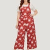 Floral Print Pocket Crossover Back Overall Jumpsuit 2 Floral Print Pocket Crossover Back Overall Jumpsuit -Bloomchic Shop 538862786 tu