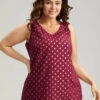 Glitter Polka Dot V Neck Tank Top -Bloomchic Shop 540816779 mx
