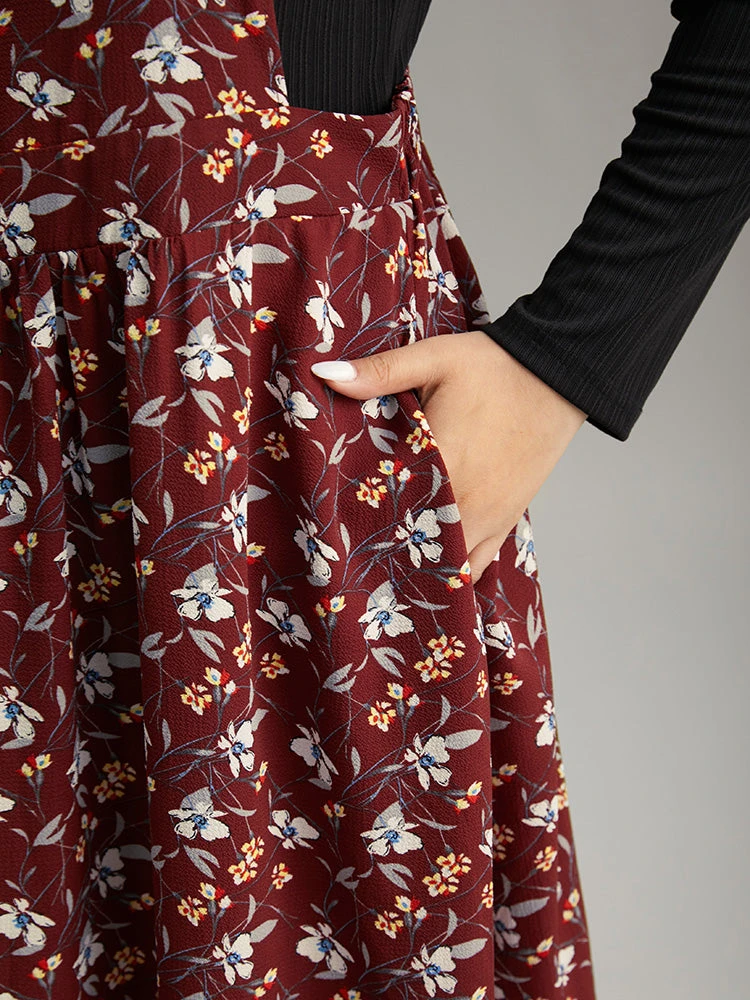 Floral Print Adjustable Straps Elastic Waist Cami Dress 8 Floral Print Adjustable Straps Elastic Waist Cami Dress - Image 6