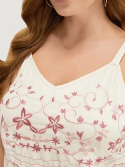 Floral Embroidered Ruffle Hem Cami Top -Bloomchic Shop 544118995 cr d0b3b770 40ee 44ac 85d6 c44a61f97f84