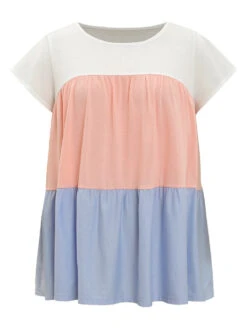 Color Block Contrast Cap Sleeve Tank Top 17 Color Block Contrast Cap Sleeve Tank Top -Bloomchic Shop 544789894 wh