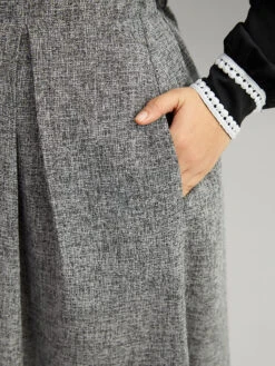 Plain Texture Pleated Pocket Cropped Skirt 17 Plain Texture Pleated Pocket Cropped Skirt -Bloomchic Shop 551782389 lm