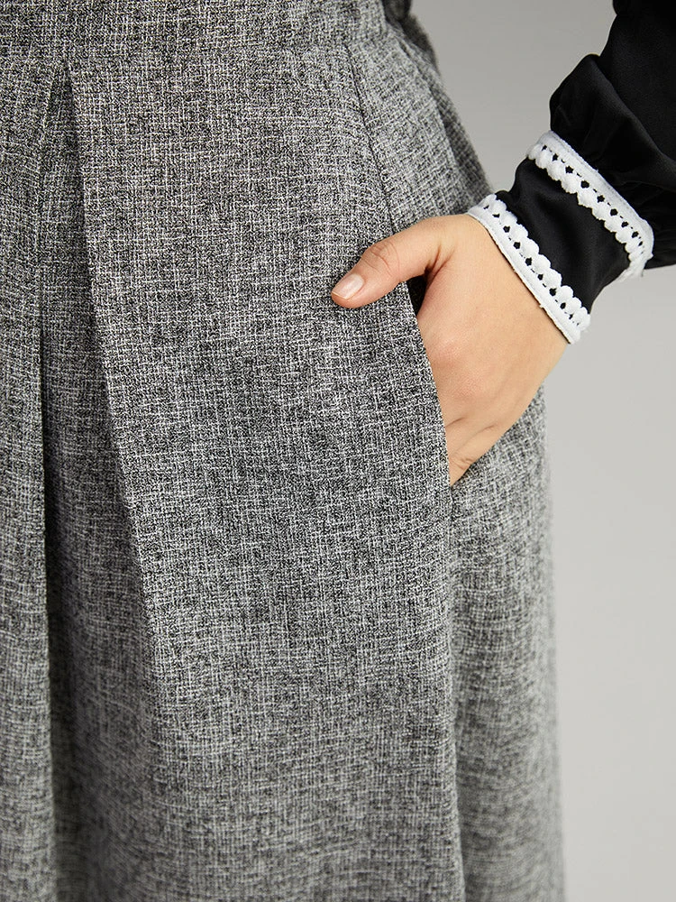 Plain Texture Pleated Pocket Cropped Skirt 9 Plain Texture Pleated Pocket Cropped Skirt - Image 7