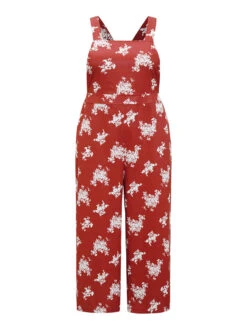 Floral Print Pocket Crossover Back Overall Jumpsuit 19 Floral Print Pocket Crossover Back Overall Jumpsuit -Bloomchic Shop 553796331 ic