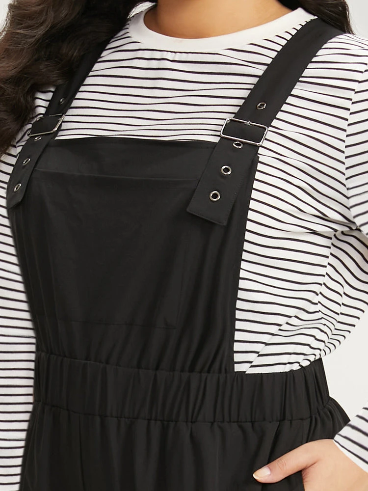 Solid Pocket Back Crisscross Elastic Waist Jumpsuit 7 Solid Pocket Back Crisscross Elastic Waist Jumpsuit - Image 5