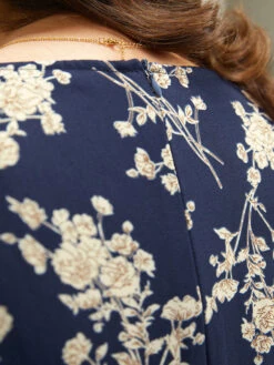 Floral Print Bell Sleeve Pocket Belted Jumpsuit -Bloomchic Shop 560278969 zs