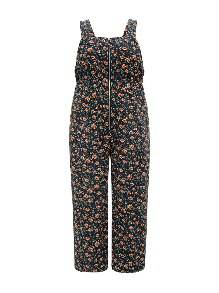 Ditsy Floral O Ring Zipper Corduroy Jumpsuit 8 Ditsy Floral O Ring Zipper Corduroy Jumpsuit - Image 6