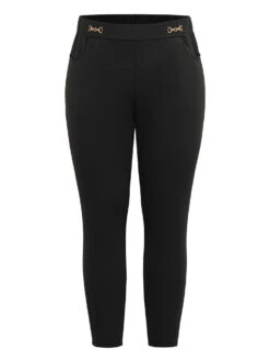 Plain Buckle Detail Slant Pocket Pants 17 Plain Buckle Detail Slant Pocket Pants -Bloomchic Shop 570377347 bv