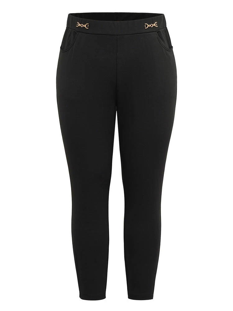 Plain Buckle Detail Slant Pocket Pants 10 Plain Buckle Detail Slant Pocket Pants - Image 8